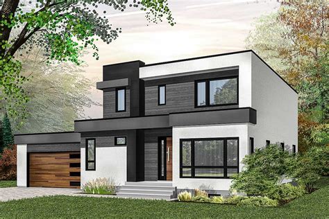 Modern House Plan With Master-Up With Outdoor Balcony - 22487DR ...