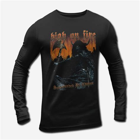 High on Fire Surrounded by Thieves Long Sleeve T-Shirt, High on Fire Band Doom Metal Merch ...