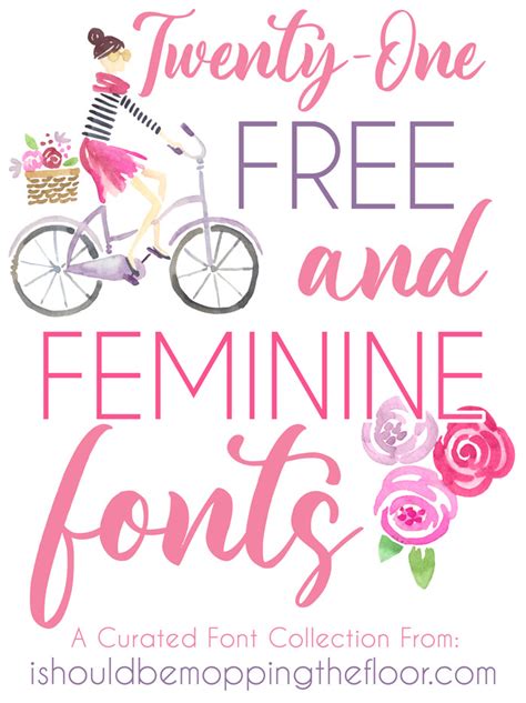 21 Free Feminine and Girly Fonts | i should be mopping the floor