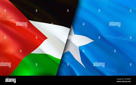 Palestine and Somalia flags. 3D Waving flag design. Palestine Somalia flag, picture, wallpaper ...