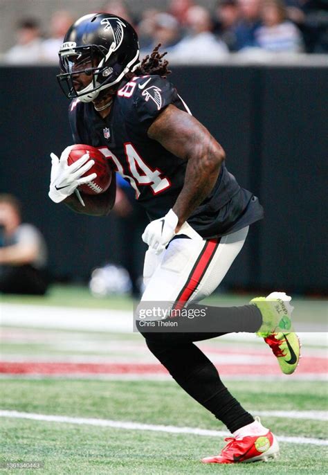 Cordarrelle Patterson of the Atlanta Falcons runs on a punt return ...