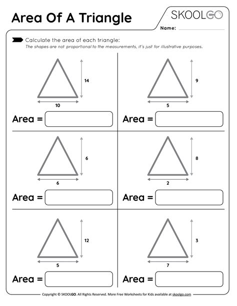 Area of Triangles Worksheet: Practice Problems and Solutions