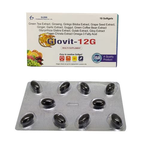 GLOVIT 12G SOFTGEL CAPSULES Manufacturer, GLOVIT 12G SOFTGEL CAPSULES Exporter, Supplier