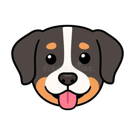 Cute Bernese Mountain Dog Cartoon