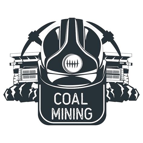 Premium Vector | Coal mining insignia. vector illustration