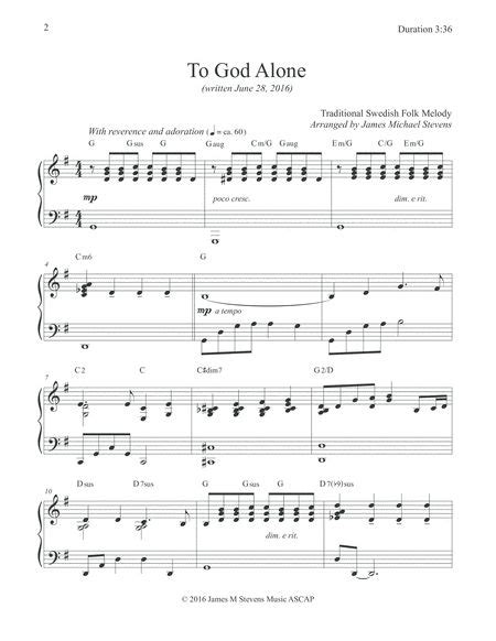 Download To God Alone (Classic Hymn Piano Arrangement) Sheet Music By Traditional | Sheet music ...