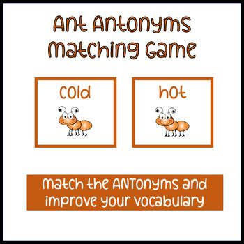 Ant Antonyms by Love Learning With Lisa | TPT