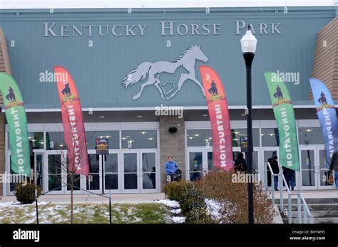 Entrance to the new indoor arena at the Kentucky Horse Park in ...