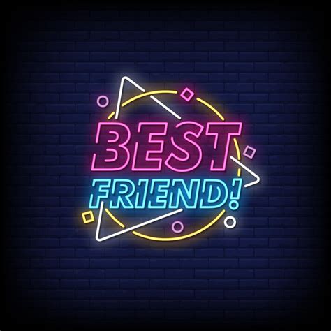 Best Friend Neon Signs Style Text Vector 2268279 Vector Art at Vecteezy