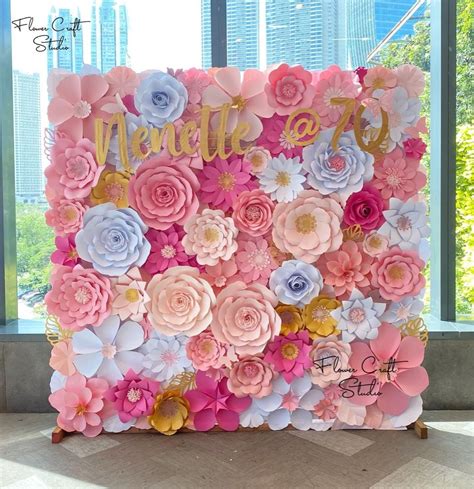 Paper Flower Backdrop Wall decor for Rental, Hobbies & Toys, Stationary ...