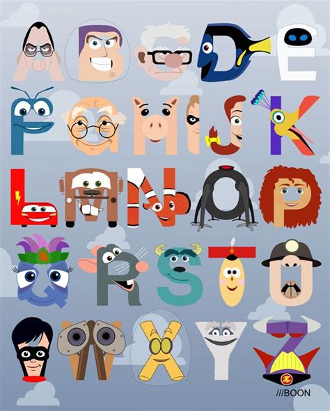 P is for Pixar, A Pixar-Themed Alphabet by Mike Boon Disney Love, Disney Magic, Disney Art ...