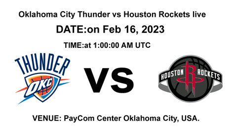 Oklahoma City Thunder vs Houston Rockets live - Best live Sports