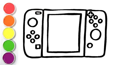 How to draw a nintendo switch - YouTube