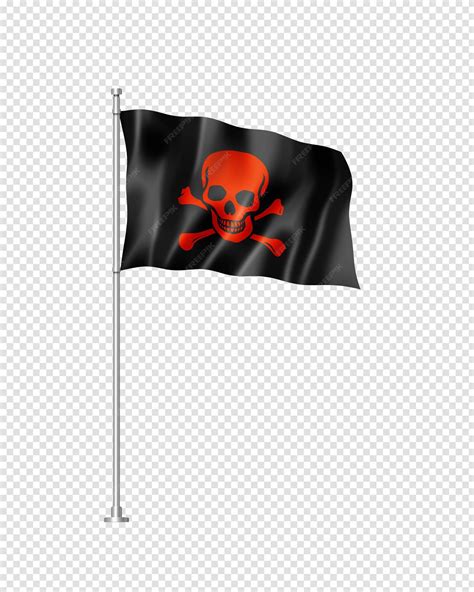 Premium PSD | Pirate flag jolly roger isolated on white