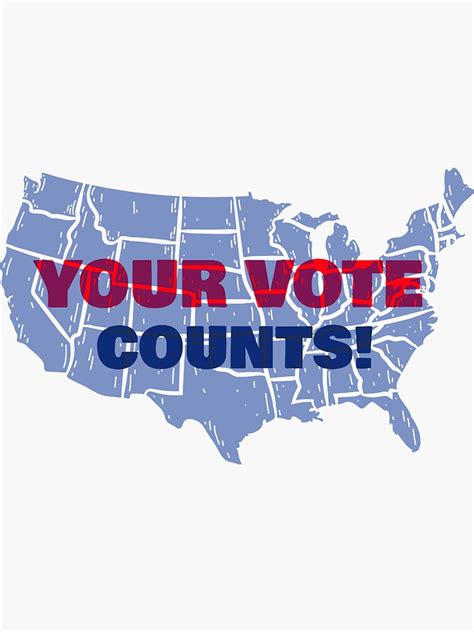 "Your Vote Counts!" Sticker for Sale by tshirtmoda2020 | Redbubble