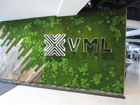Wall Preserved Moss Installation at VML Lobby Reception | Lobby reception, Wall decor design ...