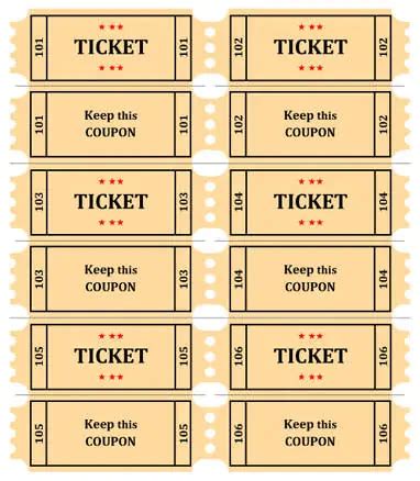 4 Raffle Ticket Templates - Excel xlts