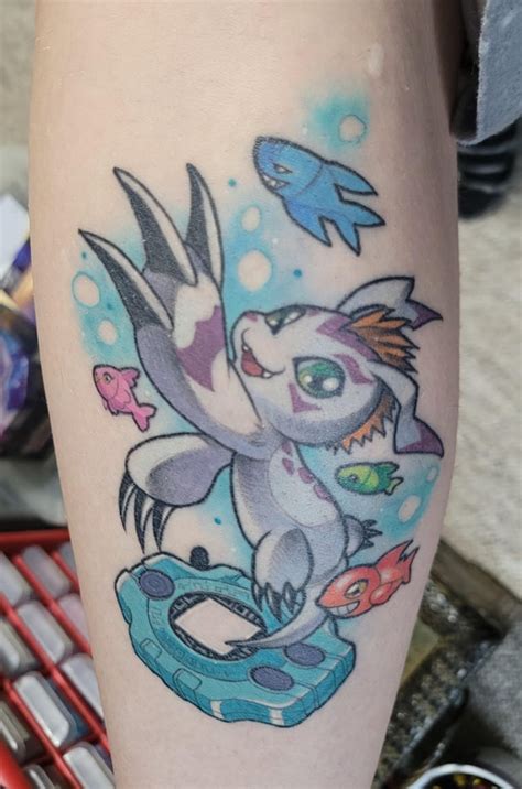 My healed Gomamon tattoo : r/nerdtattoos