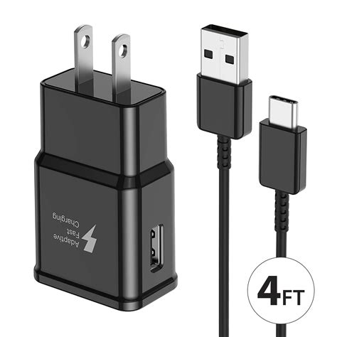 For Samsung Galaxy Fast Charger, Adaptive Fast Charging Wall Charger Plug with USB Type C Cable ...