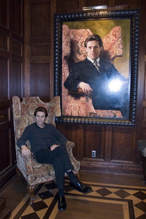 Willem Dafoe Sitting Next to His Own Portrait | Willem Dafoe | Know Your Meme