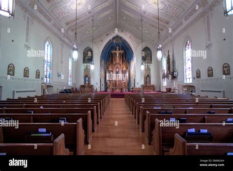 The interior of Saint Mary's Catholic Church in Columbus, Ohio, USA ...