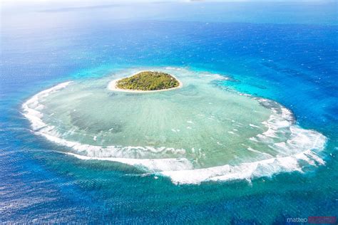 - Aerial view of Tavarua, heart shaped island, Mamanucas, Fiji ...