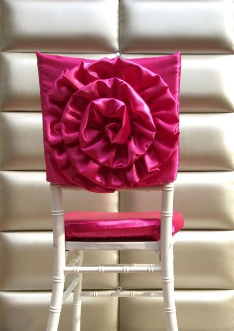 Flower Sateen Chair Back Cover | Chair covers wedding, Wedding chairs, Bridal chair cover