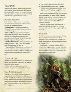 8 D&D Ranger subclasses ideas | dnd classes, dungeons and dragons homebrew, d&d dungeons and dragons