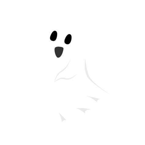 Halloween cute and happy white ghost PNG on a transparent background ...