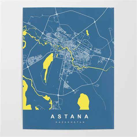 ASTANA City Map - KAZAKHSTAN | Blue, More Colors, Review My Collections ...