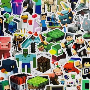 Minecraft Stickers, Vinyl Stickers, 10-50 Pcs Random Pack, FREE ...