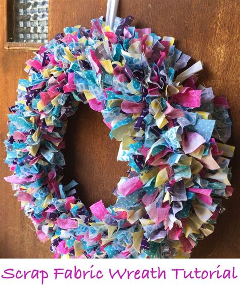 How to Make a Wreath with Scrap Fabric | Fabric wreath tutorial, Scrap fabric crafts, Fabric wreath