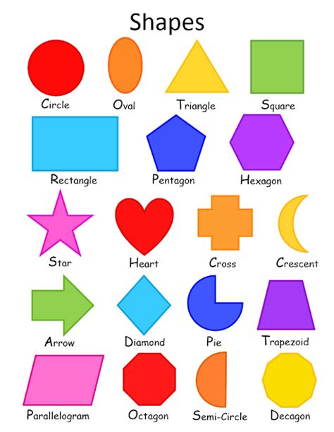 From my heart: Shapes Printable