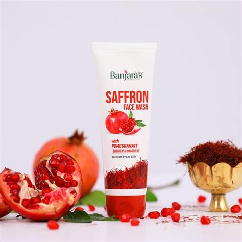 SAFFRON FACE WASH with Pomegranate 100ml & 50ml – Banjaras Store