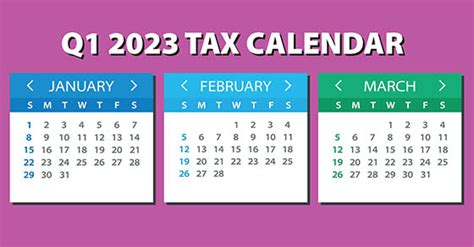 2023 Q1 tax calendar: Key deadlines for businesses and other employers ...