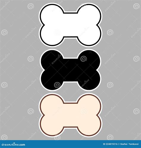 Bone Stickers. Vector Template. Isolated Illustration and Clipart ...