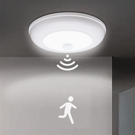 Motion Sensor Light Indoor Battery Operated, Battery Powered Ceiling ...