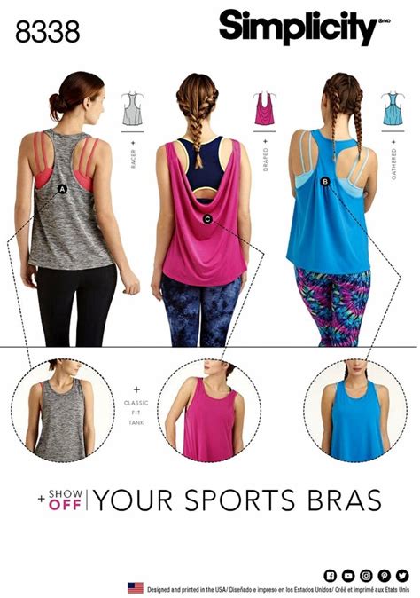 Sewing Pattern Women's Exercise Top Pattern Knit Sports | Etsy | Tank top sewing pattern, Womens ...