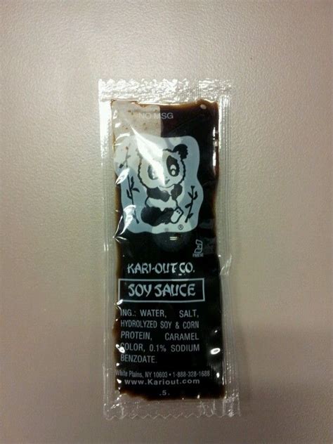 Here's a baby panda on a soy sauce packet. | Soy sauce, Gluten ...