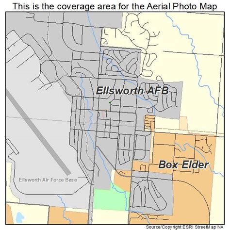 Aerial Photography Map of Ellsworth AFB, SD South Dakota