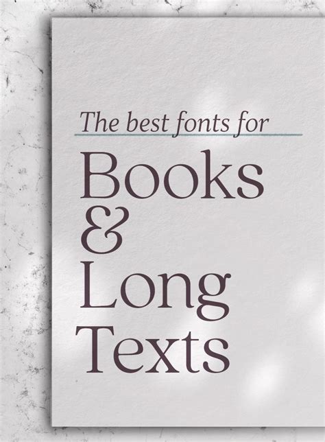 The Most Legible Fonts for Books & Long Texts | Creative text, Typography terms, Lettering design