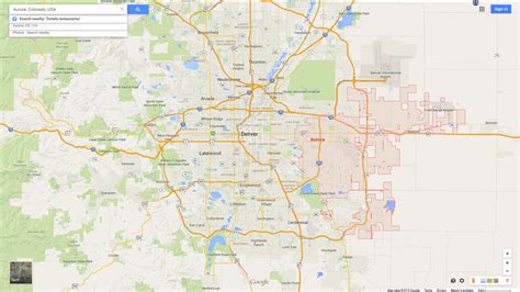 Aurora, Colorado Map