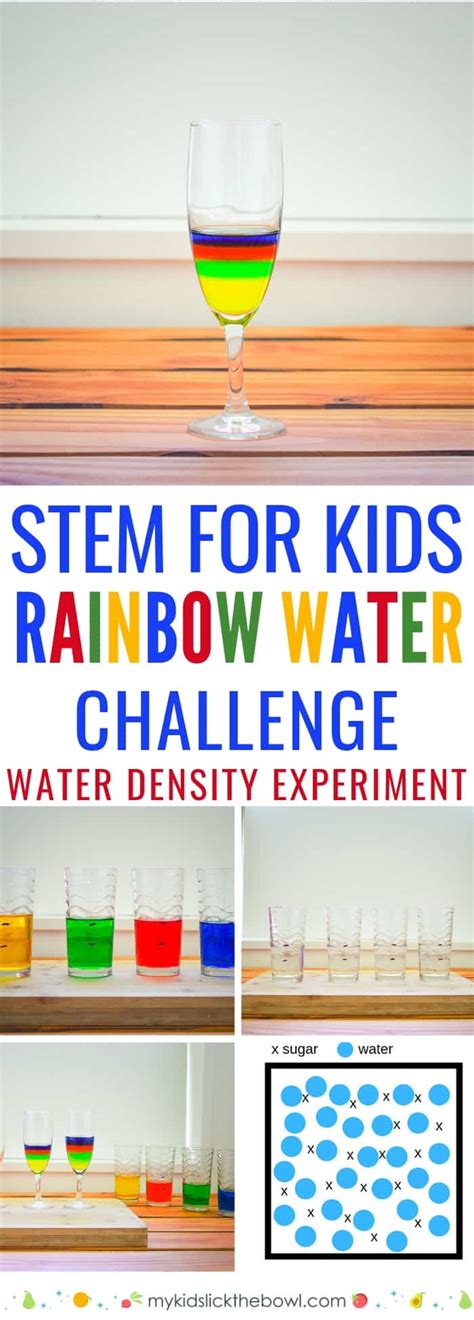 Rainbow Water Challenge - Sugar Water Density Experiment - STEM FOR KIDS