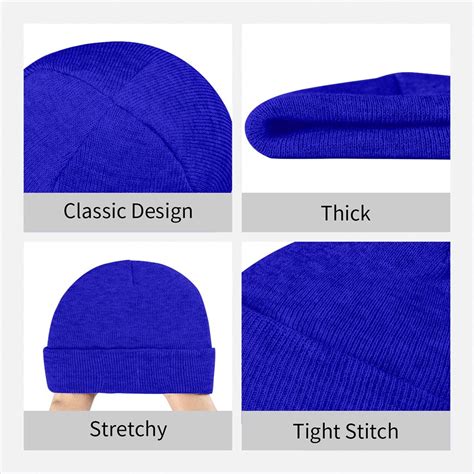 Bellevue University Logo Ribbed Knit Cap Beanie Hats For Men Women, Warm Cozy Knitted Cuffed Cap ...