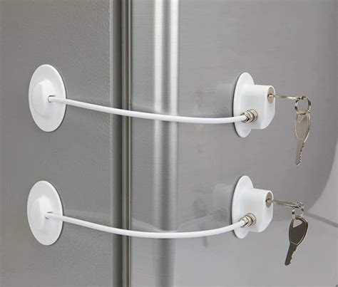 2 Pack Refrigerator Lock with 4 Keys, Refrigerator Lock Dorm Freezer ...