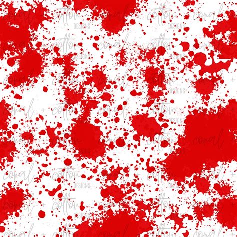 Blood Splatter Seamless Pattern Digital File Watercolor - Etsy