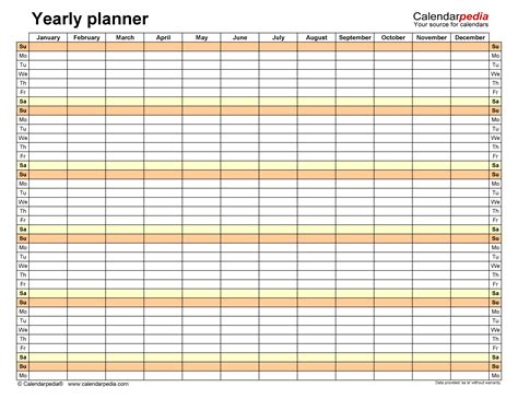 Yearly Planner Printable Annual Planner Printable Planner Yearly Agenda Yearly Overview Yearly ...