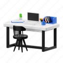 Desk office 3d-illustrations by UIGO Design