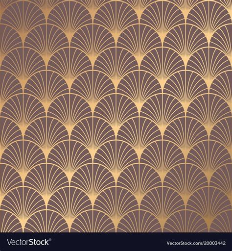 Art Deco Pattern. Seamless golden background. Minimalistic geometric ...