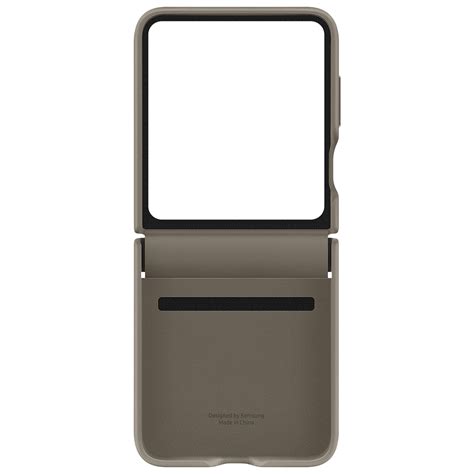 Buy SAMSUNG Soft Leather Back Case for Galaxy Z Flip5 (Stylish Design, Etoupe Grey) Online - Croma